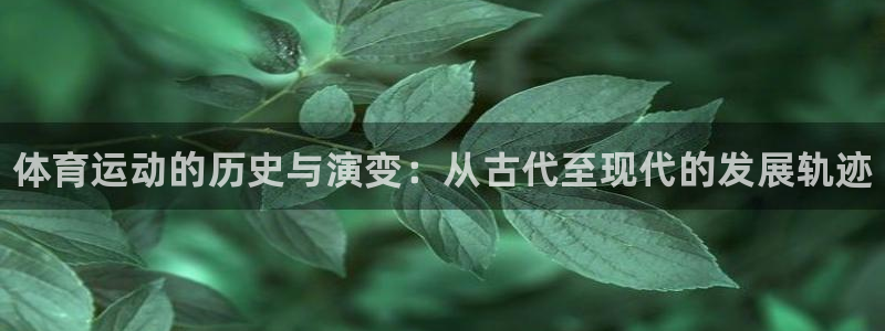 尊龙官网下载招商：体育运动的历史与演变：从古代至现代的发展轨