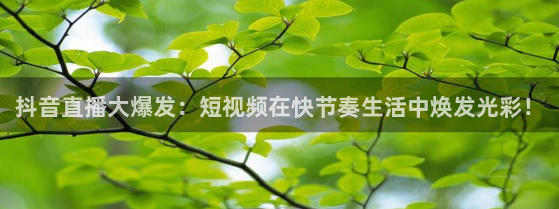 袋鼠体育直播app下载：抖音直播大爆发：短视频在快节奏生活中焕发光彩！